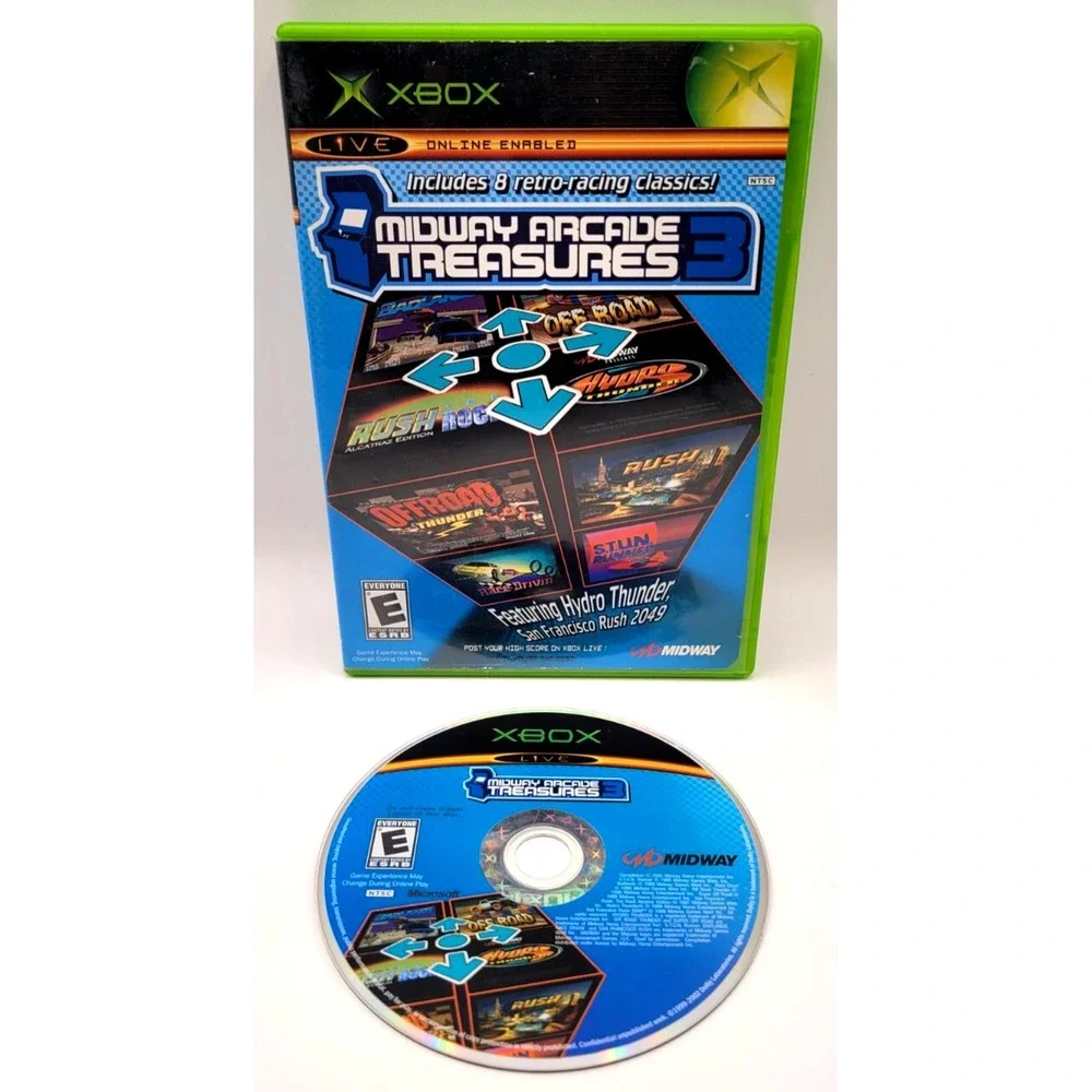 Midway Arcade Treasures 3‎ Microsoft Xbox GAME & CASE